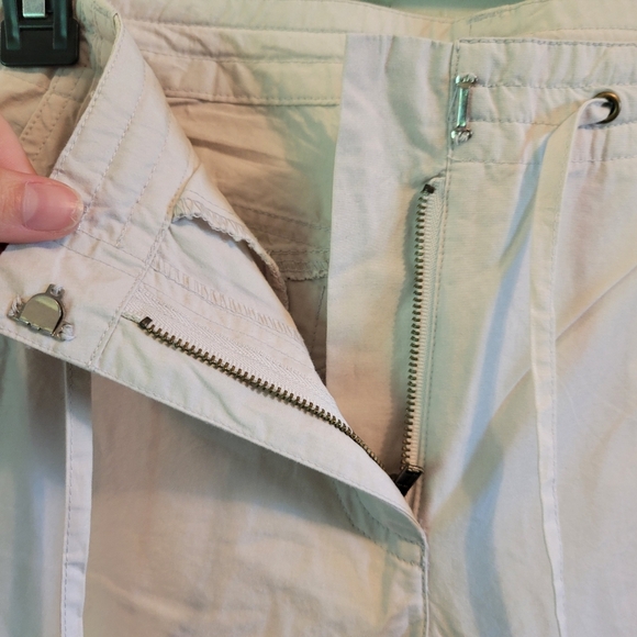 90s Y2K Together Off White Embellished Cargo Style Straight Leg Pants - Picture 5 of 9